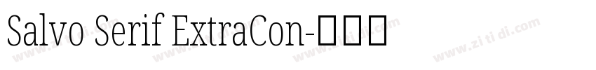 Salvo Serif ExtraCon字体转换